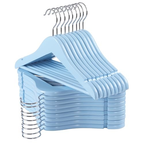 ELONG HOME Kids Hangers, 20 Pack Blue Baby Hangers for Closet, Premium Children's Clothes Hangers with 360° Swivel Hook | Amazon (US)