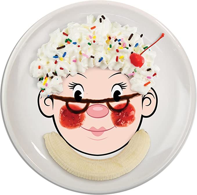 Genuine Fred MS. FOOD FACE Kids' Ceramic Dinner Plate | Amazon (US)