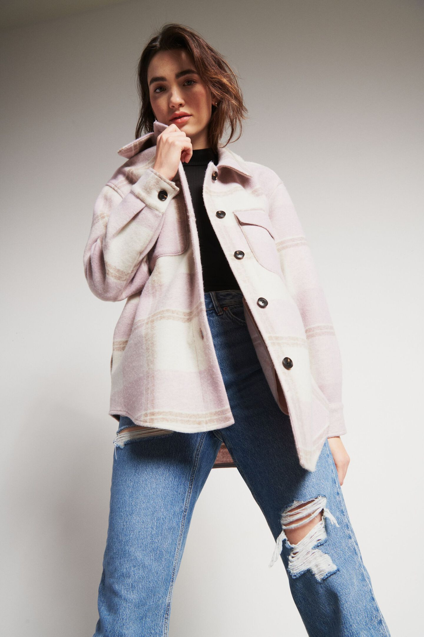 York Plaid Shacket | Dynamite Clothing