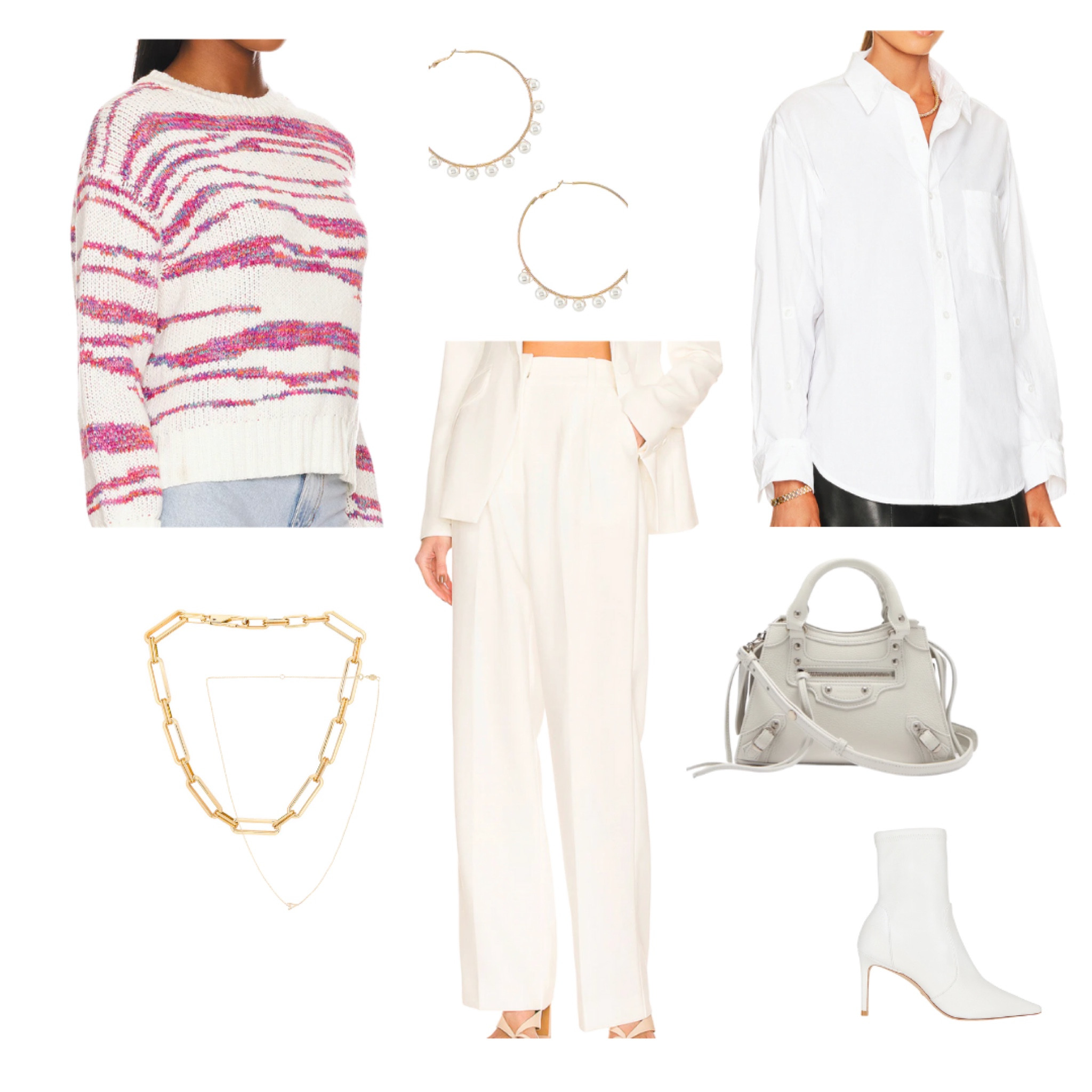 Neutral Outfit with Print Sweater, Trousers and Booties

#LTKworkwear #LTKSeasonal #LTKstyletip