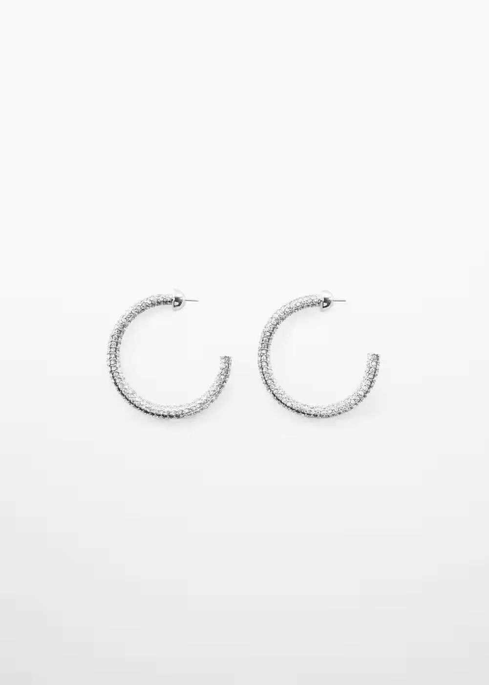 Faceted crystal hoop earrings -  Women | Mango USA | MANGO (US)