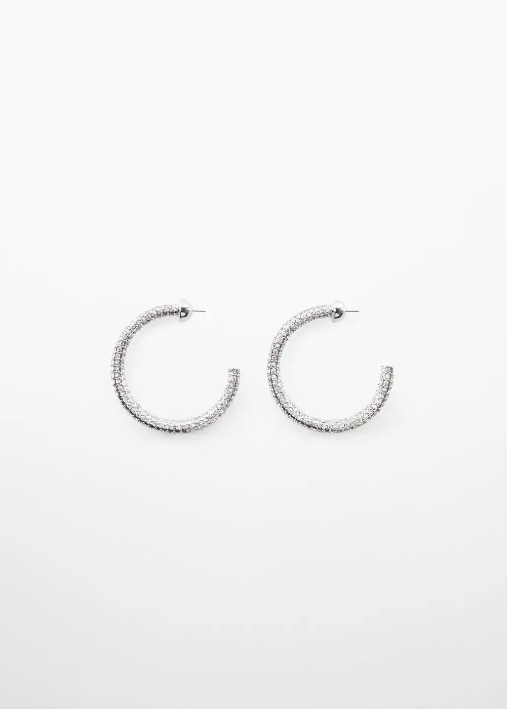 Faceted crystal hoop earrings | MANGO (US)