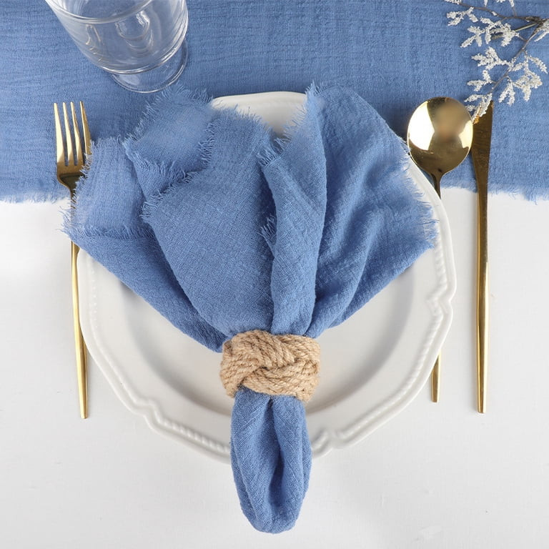 Knubmt Set of 8 Handmade Cloth Napkins Solid Color Linen Napkins Soft Rustic Cotton Dinner Napkin... | Walmart (US)