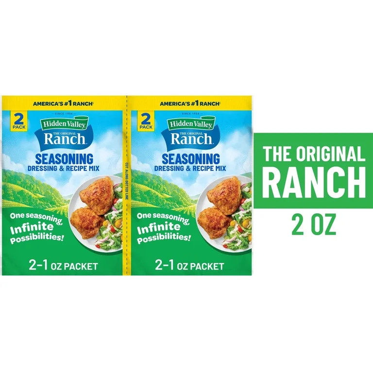 Hidden Valley Gluten Free Original Ranch Salad Dressing and Seasoning Mix, 1 oz, 2 pack | Walmart (US)