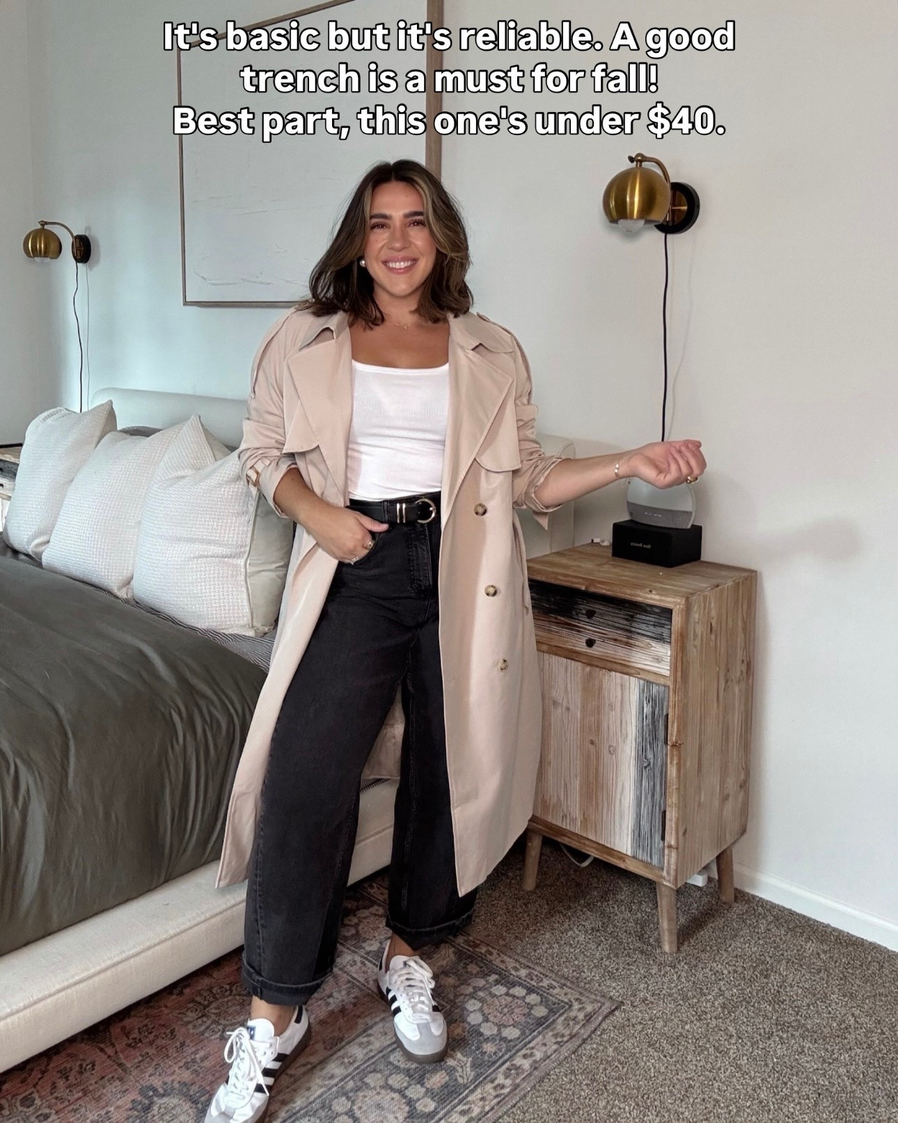 The best Amazon trench!! I've had for years it's amazing quality & comes in handy all the time for fall/winter when styling. 
Size L

#LTKMidsize #LTKSeasonal #LTKootd