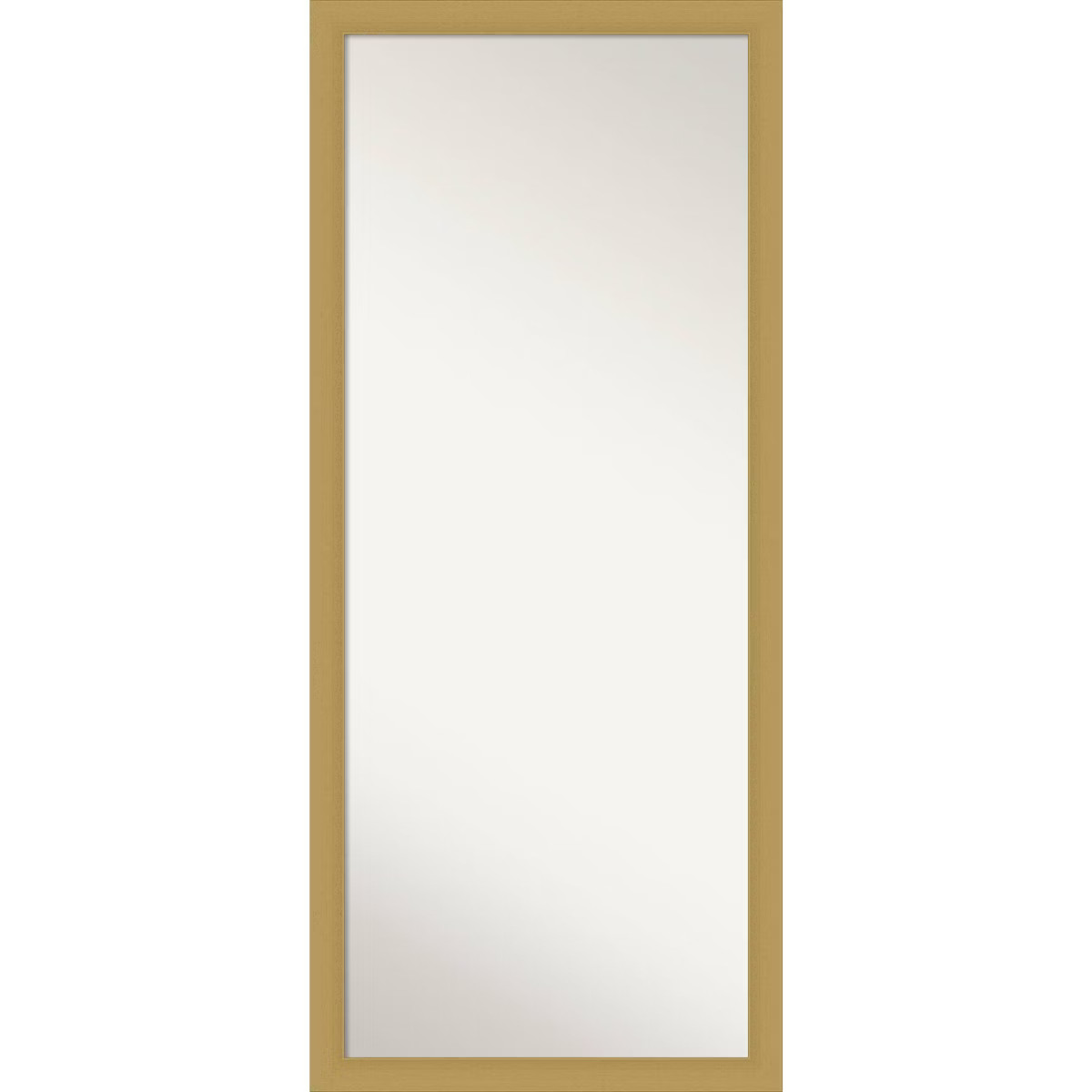 28" x 64" Non-Beveled Grace Brushed Gold Full Length Floor Leaner Mirror - Amanti Art | Target