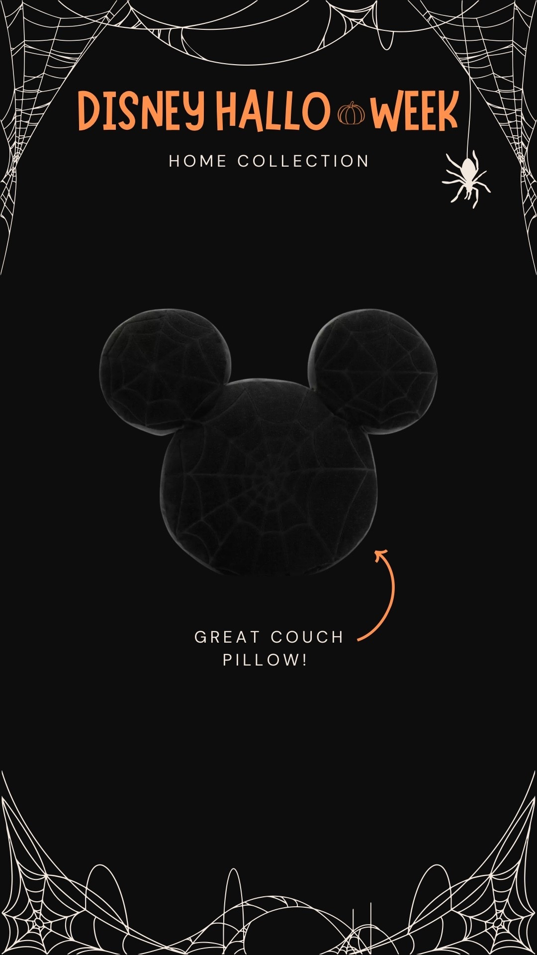 Disney Mickey spiderweb pillow 

#LTKHome #LTKSeasonal
