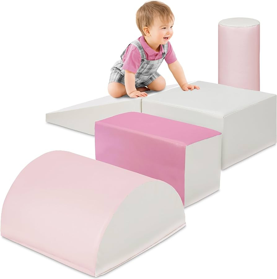 Best Choice Products 5-Piece Kids Climb & Crawl Soft Foam Block Activity Play Structures for Chil... | Amazon (US)