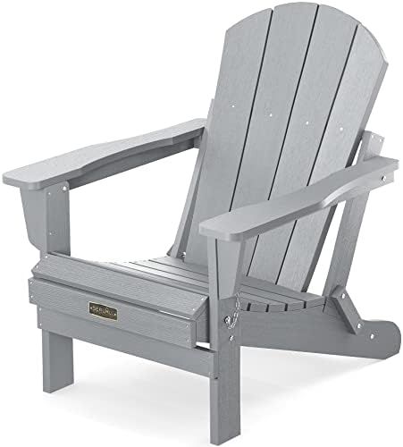 Amazon.com : SERWALL Adirondack Chair | Adult-Size, Weather Resistant for Patio Deck Garden, Back... | Amazon (US)