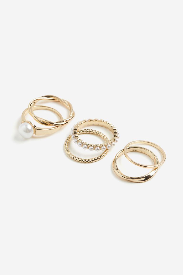 6-pack Rings - Gold-colored - Ladies | H&M US | H&M (US + CA)