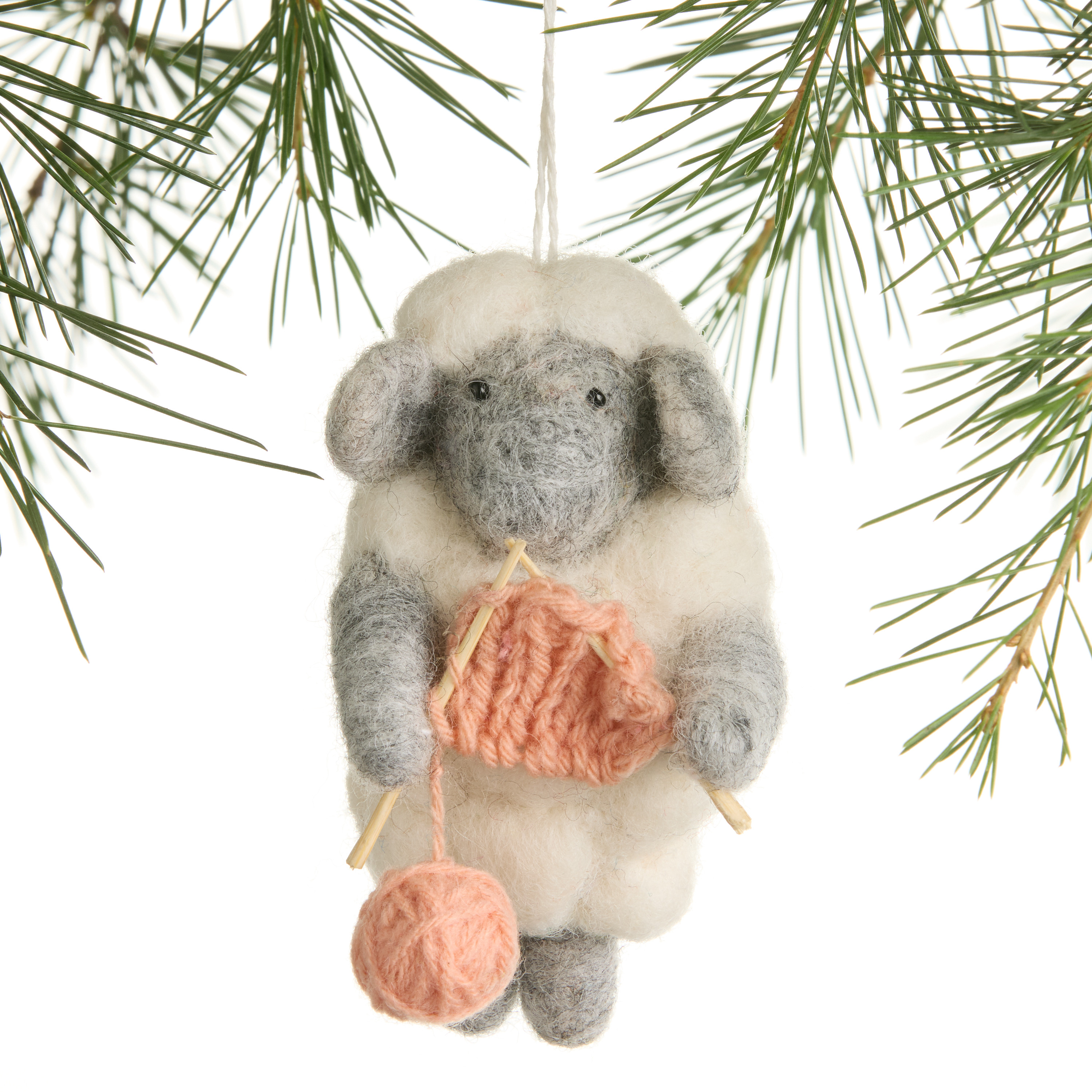 Wool Knitting Sheep Ornament | World Market