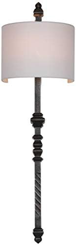 Safavieh Lighting Collection Covington 40" Wall Sconce, Silvered Black | Amazon (US)