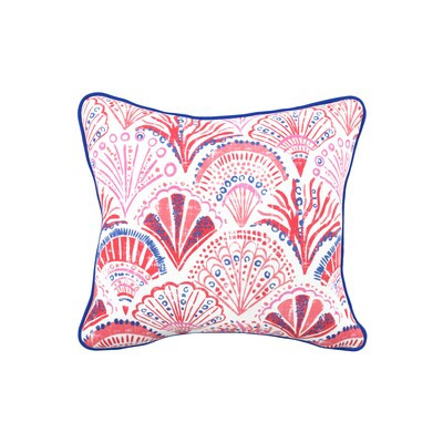 allen + roth Paisley Coral Springs Square Throw Pillow Lowes.com | Lowe's