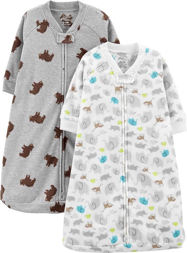Amazon.com: Simple Joys by Carter's Unisex Babies' Microfleece Sleepbag Wearable Blanket, Pack of... | Amazon (US)