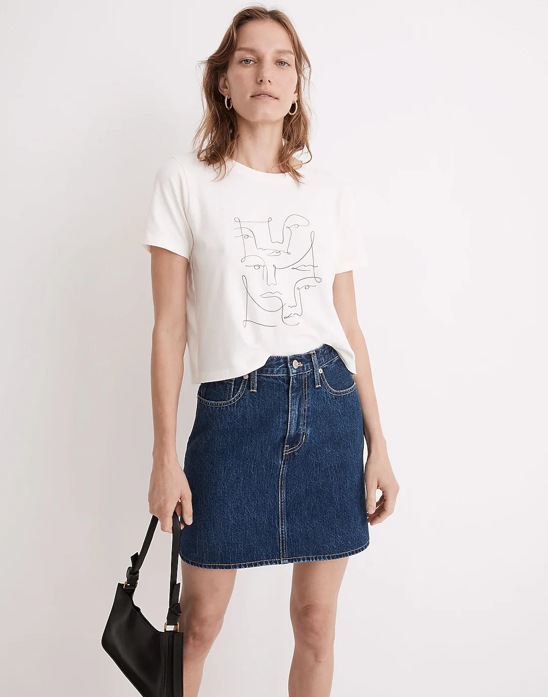 Madewell x Kit Agar Softfade Cotton Lakeshore Crop Tee | Madewell