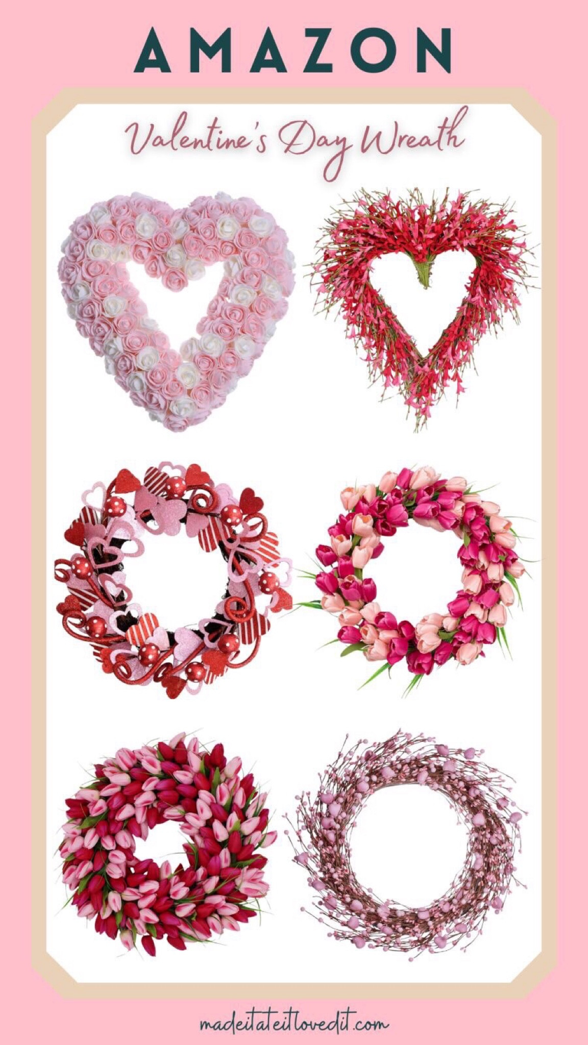 Wreath your door with love! Discover the perfect Valentine's Day wreath on Amazon and add a touch of romance to your home. 

#ValentinesWreath #AmazonFinds #HeartfeltDecor #LoveInEveryDetail #HomeSweetHome #AmazonTreasures #ValentinesDayVibes

#LTKMostLoved #LTKhome