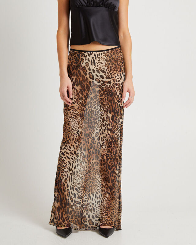 Alora Leopard Slip Maxi Skirt | General Pants