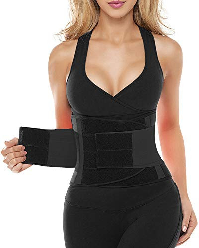SHAPERX Waist Trainer Belt for Women Waist Trimmer Workout Fitness Back Support Belts, SZ8002-New-Black-2XL | Amazon (US)