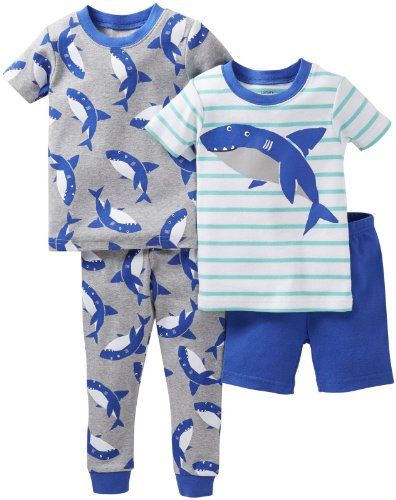 Carters Baby Boys 4 Piece Printed Cotton Set (Baby) -Sharks- 6 Months | Amazon (US)