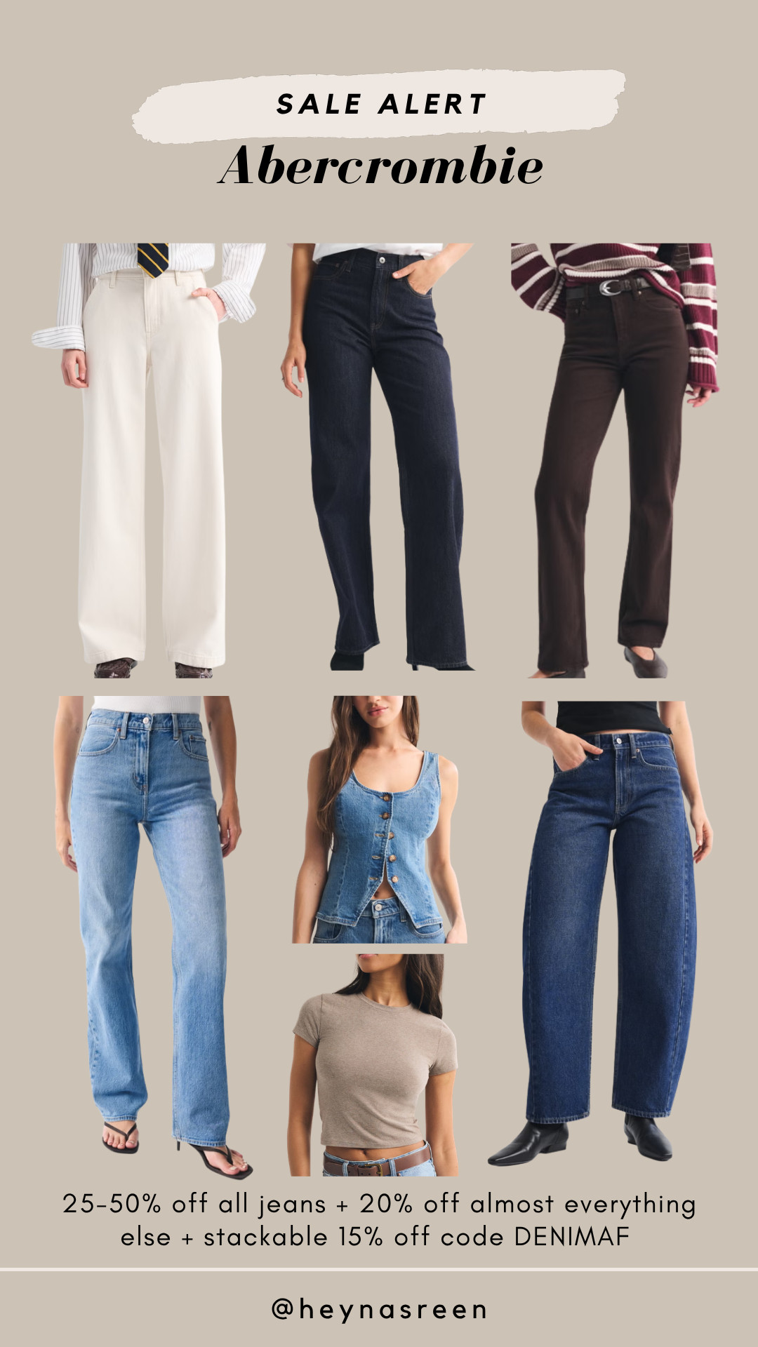 Abercrombie Denim Sale! 25-50% off all jeans + 20% off almost everything else! Stackable code DENIMAF gives you an extra 15% off!

#LTKootd #LTKSeasonal #LTKSaleAlert