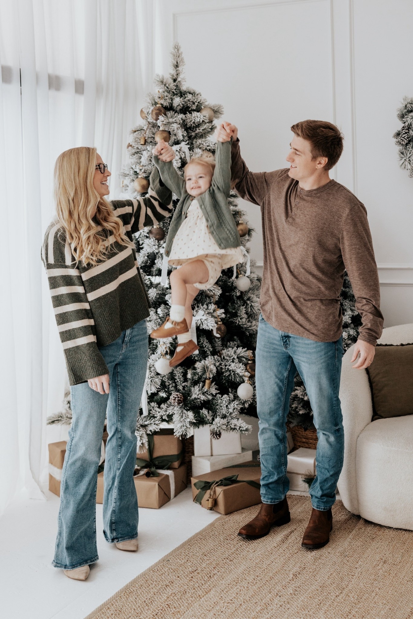 Family Christmas photos 

Toddler sweater: https://pibaby.com/products/holly-cardigan-forest-by-quincy-mae
Toddler dress: https://pibaby.com/products/alda-dress-holly-berry-by-quincy-mae
Toddler socks: https://pibaby.com/products/sock-set-natural-sage-by-quincy-mae

#LTKootd #LTKSeasonal #LTKmomlife