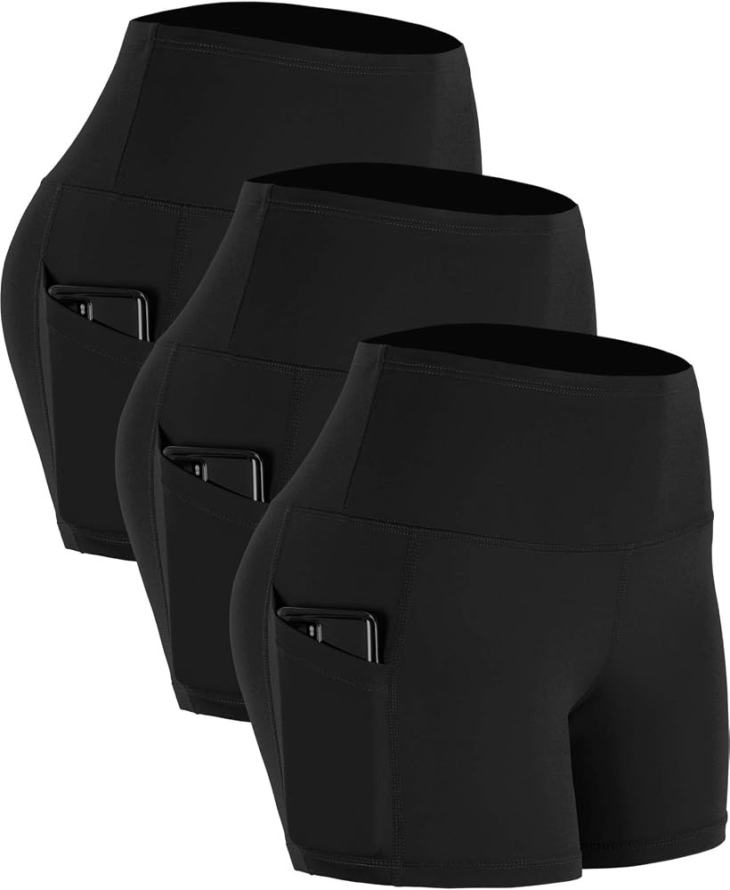 CADMUS High Waist Athletic Shorts for Womens Yoga Fitness Running Shorts with Deep Pockets | Amazon (US)