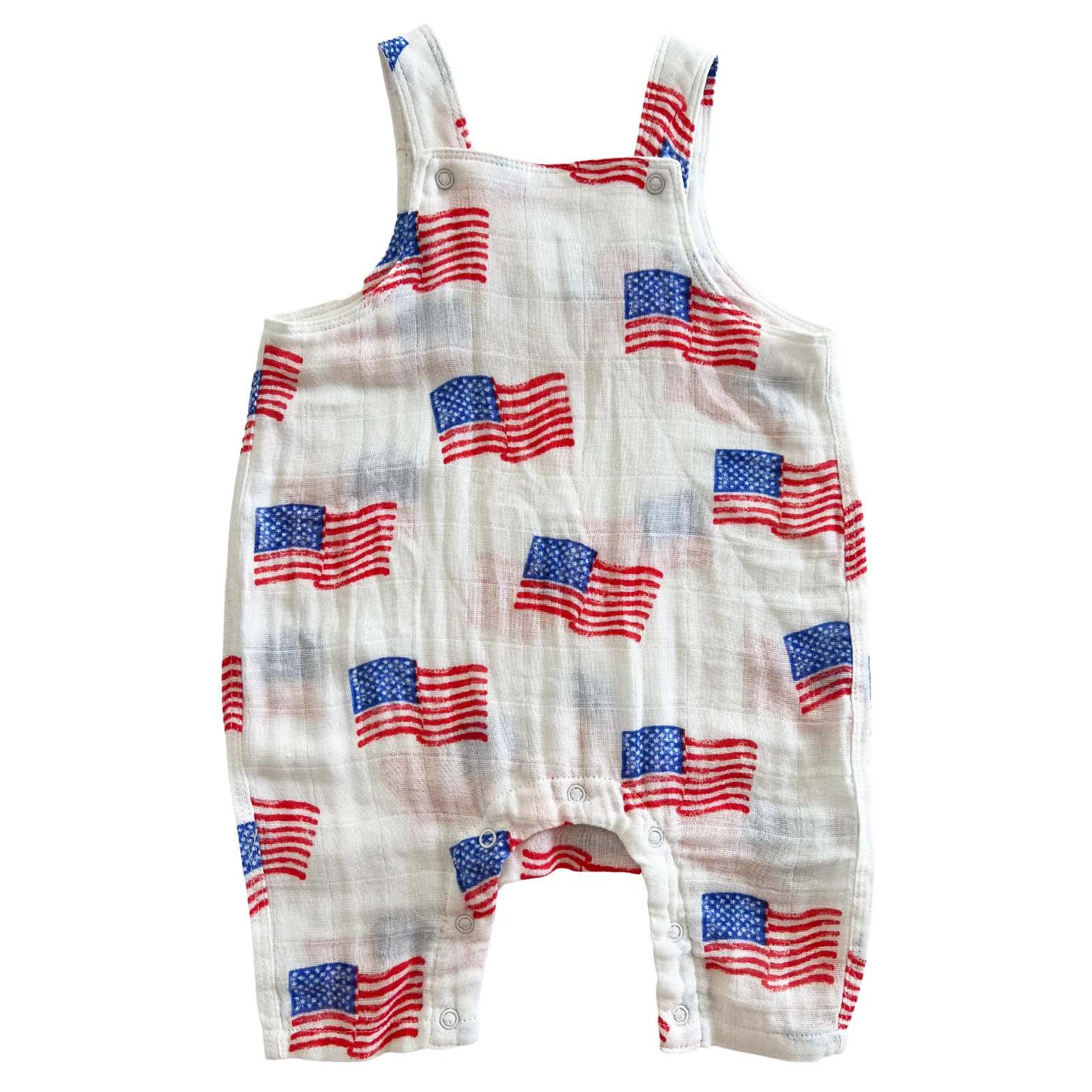 Muslin Overall, American Flag | SpearmintLOVE
