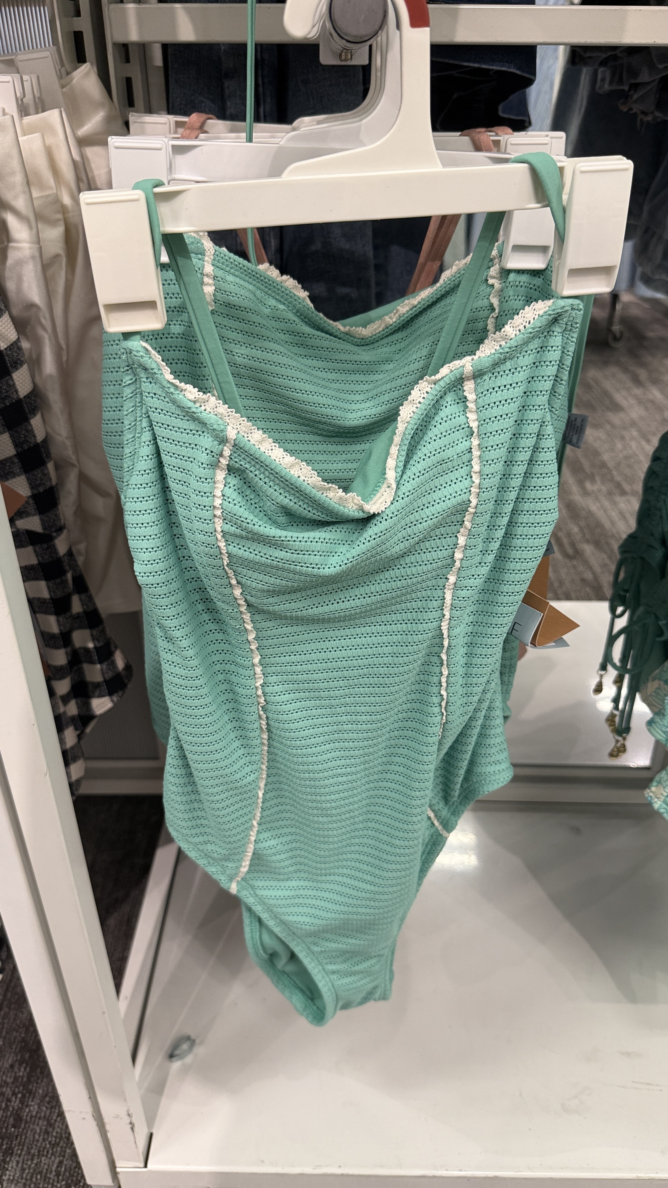 Ruffle Trim Paisley Print High Leg Cheeky One Piece Swimsuit Mint Green White

Womens swimsuit, plus size, mid size 


#LTKMidsize #LTKSwim #LTKFindsUnder50