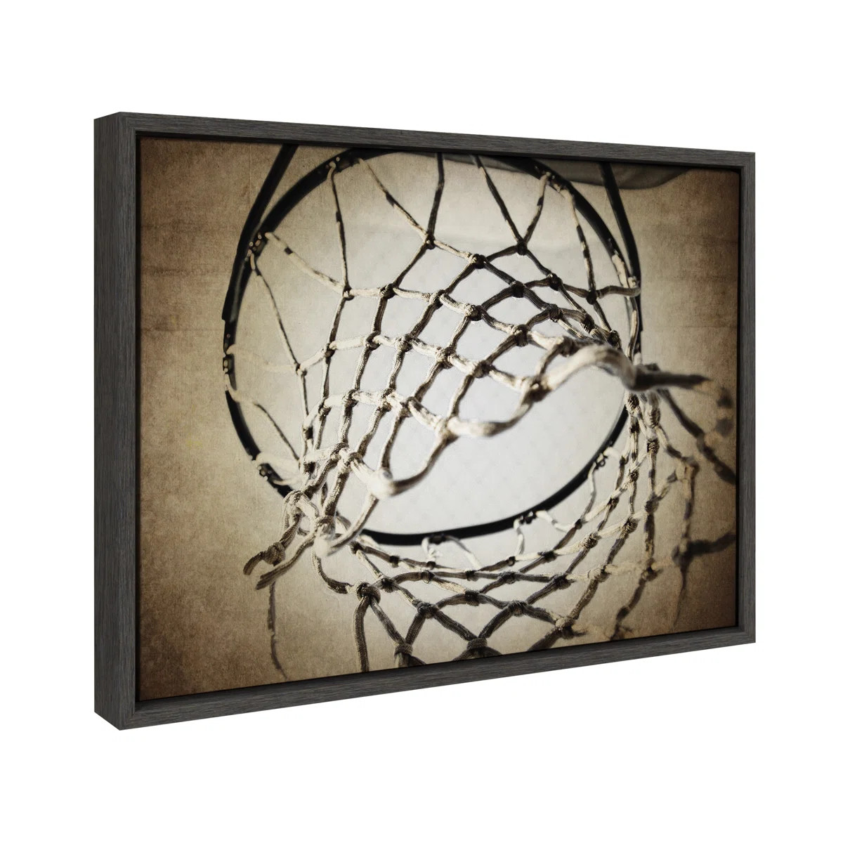 Vintage Basketball Net by Saint and Sailor Studios Framed Canvas Wall Art Print | Wayfair North America