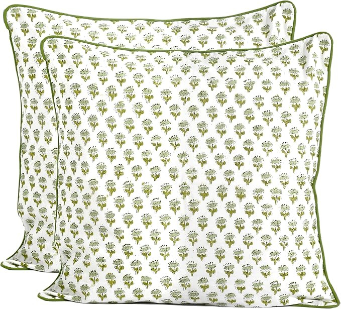 CPC Throw Pillow Covers for Couch, 20x20 Decorative Couch Pillows for Living Room, 100% Cotton Bo... | Amazon (US)