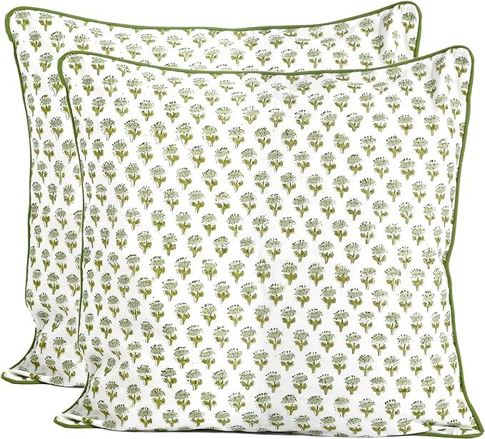 CPC Throw Pillow Covers for Couch, 24x24 Inch Decorative Couch Pillows for Living Room, 100% Cott... | Amazon (US)