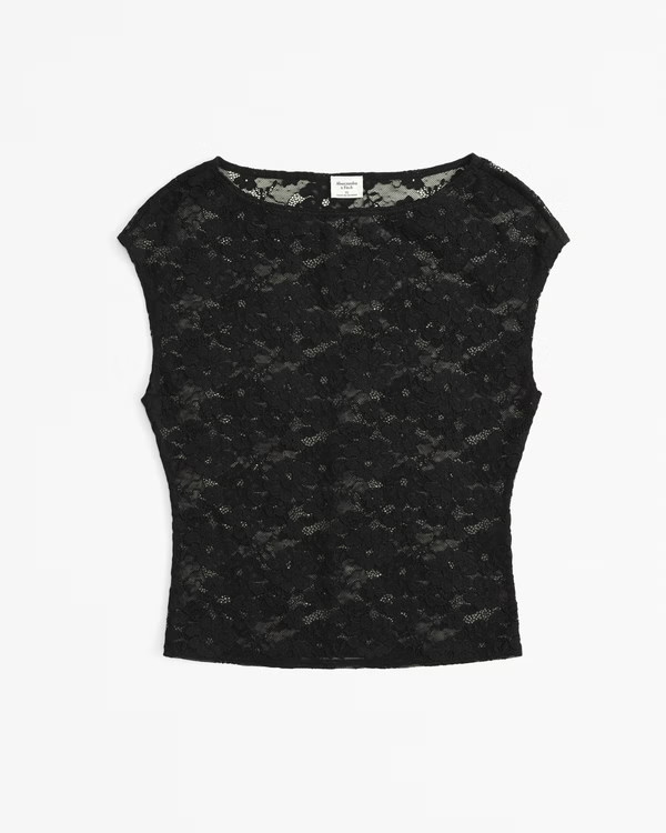 Women's Lace Boatneck Top | Women's Tops | Abercrombie.com | Abercrombie & Fitch (US)