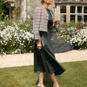 ANTONIO MELANI Jennifer Sumko Isabella Check Plaid Bow Quilted Jacket NWT | Poshmark