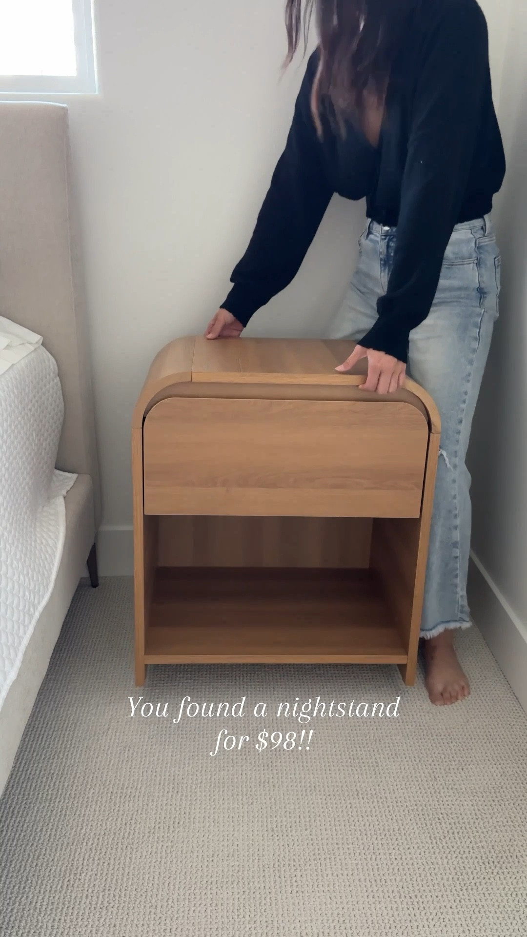 I cannot believe the price on this nightstand! Such great quality with the soft clothes and the integrated charging station and outlets – genius design! Love that the drawers are soft clothes. Amazing price, and in stock!

Walmart west elm bed upholstered pillows tray flowers 

#LTKFindsUnder100 #LTKHome #LTKSaleAlert