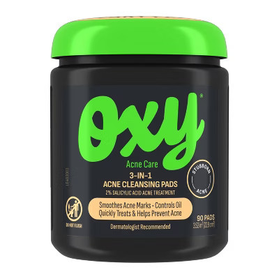 Oxy 3-IN-1 Maximum Strength 2% Salicylic Acne Facial Cleansing Pads - 90ct | Target