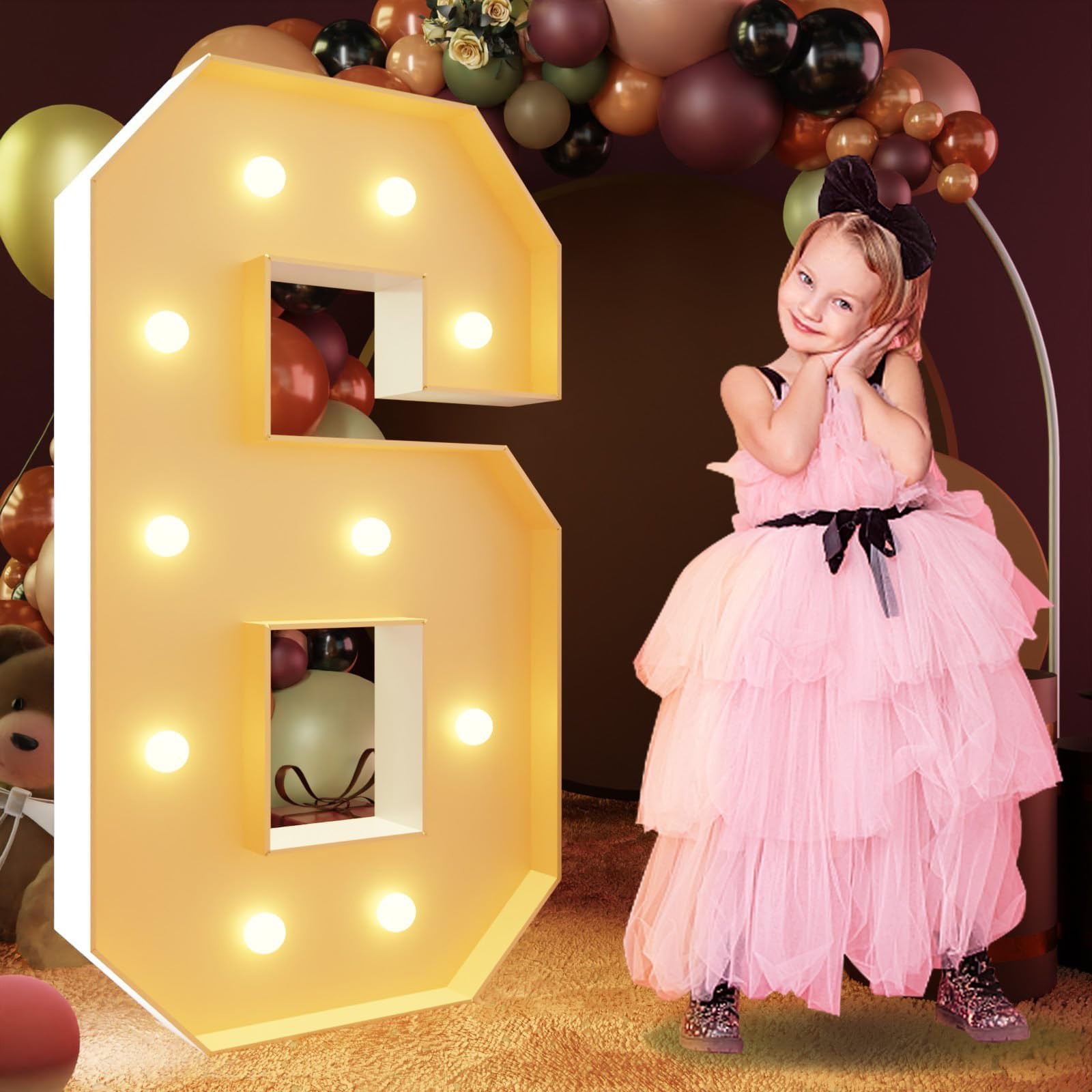imprsv 4FT Marquee Numbers, Light Up Numbers 5 for 15th 50th Birthday Decorations, Large Light Up... | Amazon (US)