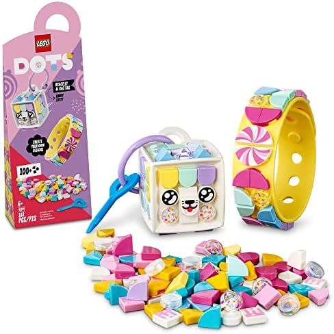 LEGO DOTS Candy Kitty Bracelet & Bag Tag 41944 DIY Craft Kit Bundle; A Fun Design Kit for Creativ... | Amazon (US)