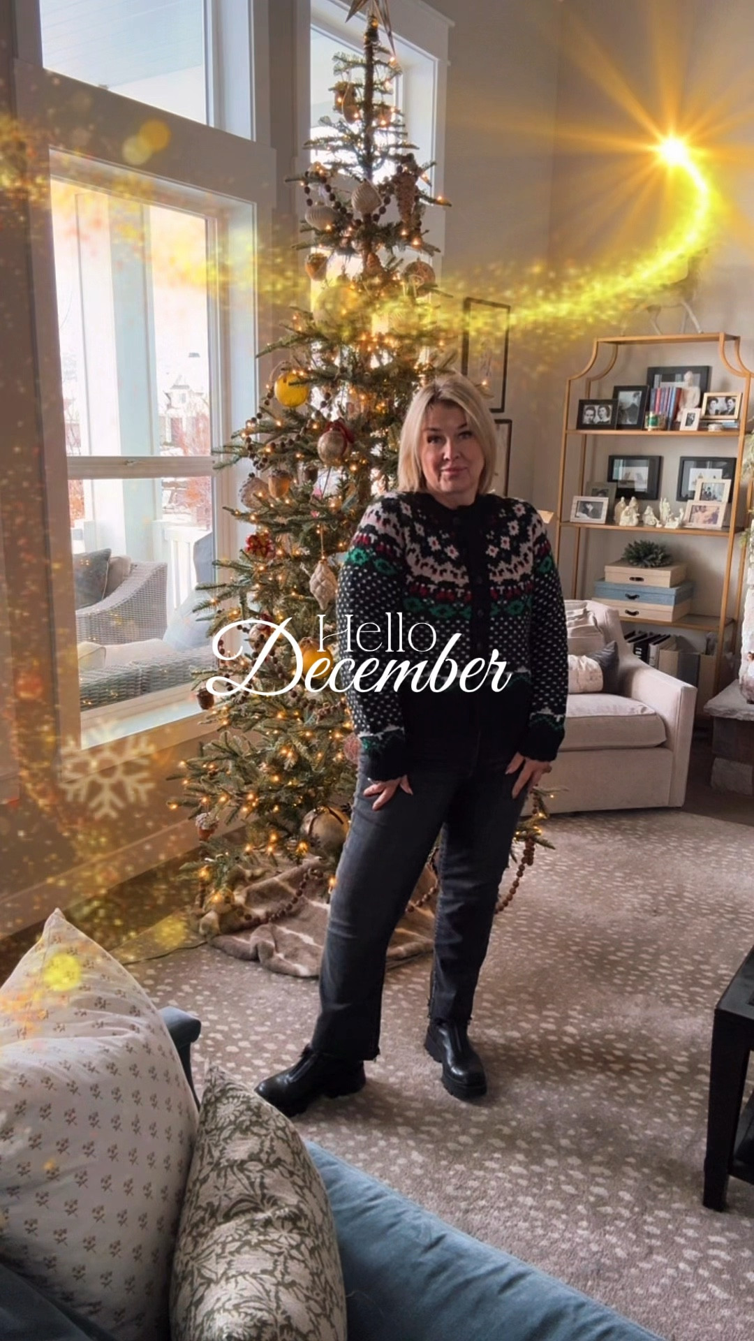 
The season of twinkling lights, soft sweaters, and finding joy in the everyday moments. If you need me, I’ll be right here… soaking up the glow of the tree and embracing all the magic this month brings.
midlife style inspiration • cozy holiday outfit • women over 40 fashion • festive cardigan outfit • Christmas outfit ideas • winter outfits for women • everyday style • holiday home decor inspiration • comfortable chic looks • December fashion trends


#LTKOver40 #LTKFindsUnder50 #LTKHoliday