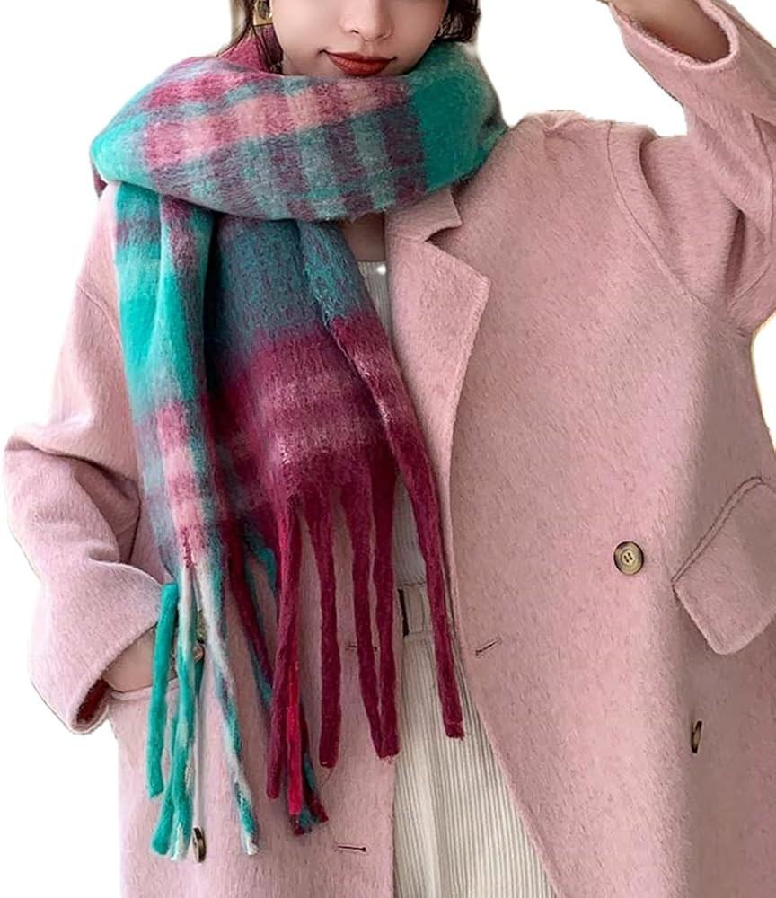 Wander Agio Winter Women Warm Scarf Long Shawl Large Scarves Cold Weather Thicker Blanket Wrap Co... | Amazon (US)