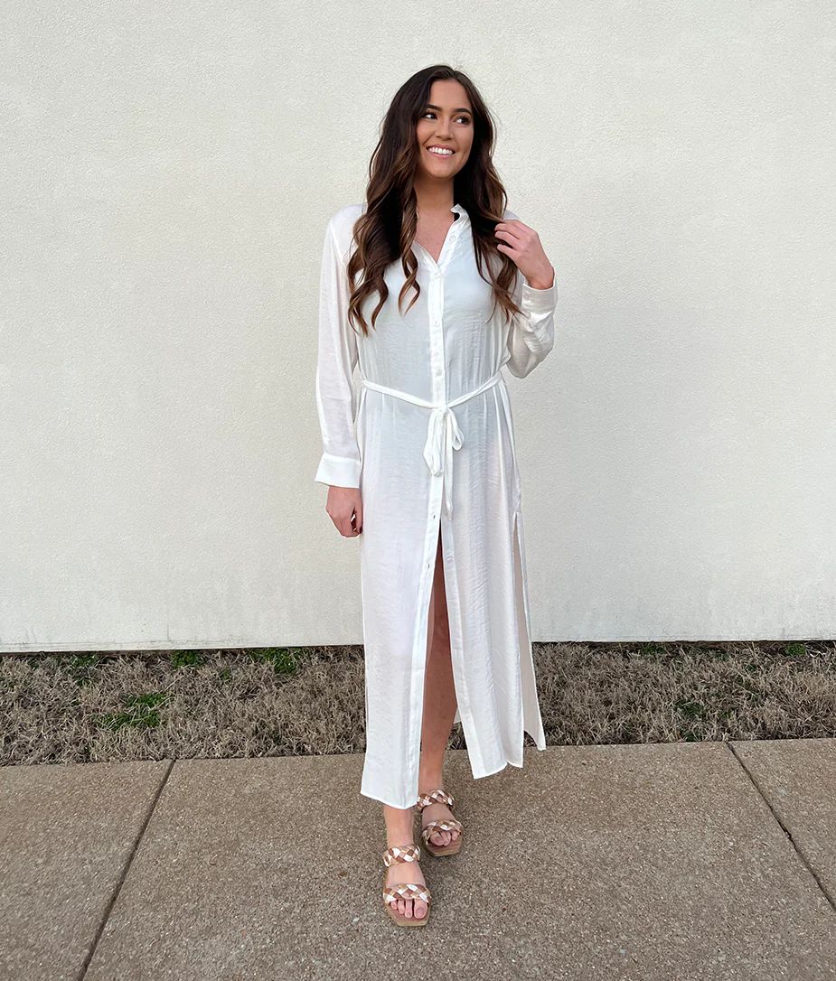 The Silky Luxe Long Effortless Shirtdress Cover-Up 
            | 
              
              
... | SummerSalt