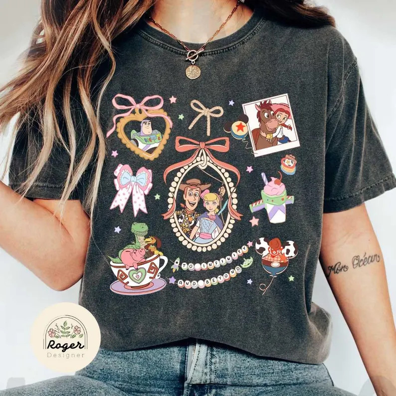 Retro Coquette Bow Disney Toy Story Shirt, to Infinity and Beyond, Toy Story Friends T-shirt, Dis... | Etsy (US)