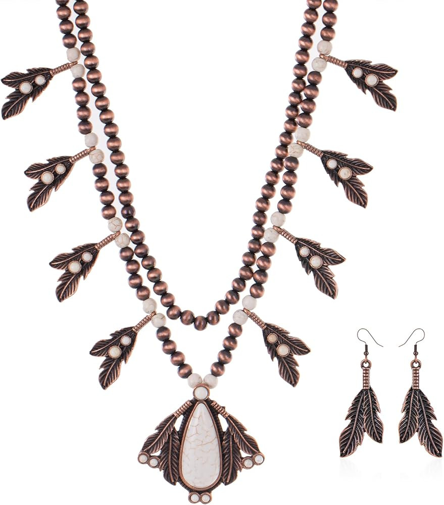 Rustic Couture's Western Jewelry Set for Women Cowgirl Vintage Western Necklace Earring | Amazon (US)