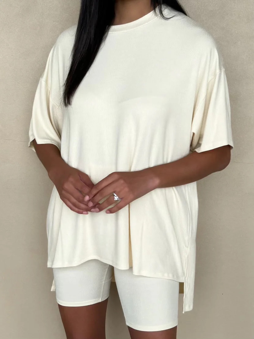 Novi Ribbed Tee + Shorts Set | Daffodil | +Plus Available | Talulah