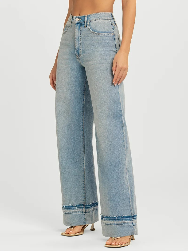 Jessica Simpson Women's and Women's Plus Freesia Wide Leg Jeans, 30", 32", and 34" Inseams, Sizes... | Walmart (US)