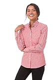 Chef Works Women's Medium Gingham Dress Shirt, Red & White Check | Amazon (US)