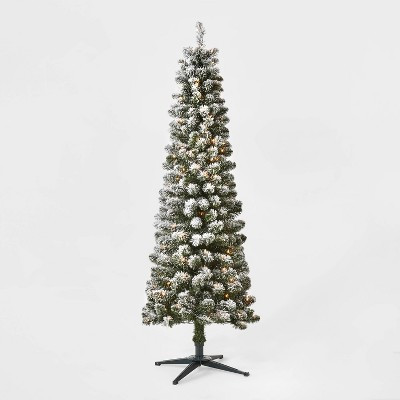 6ft Pre-lit Artificial Christmas Tree Flocked Alberta Spruce Clear Lights - Wondershop™ | Target