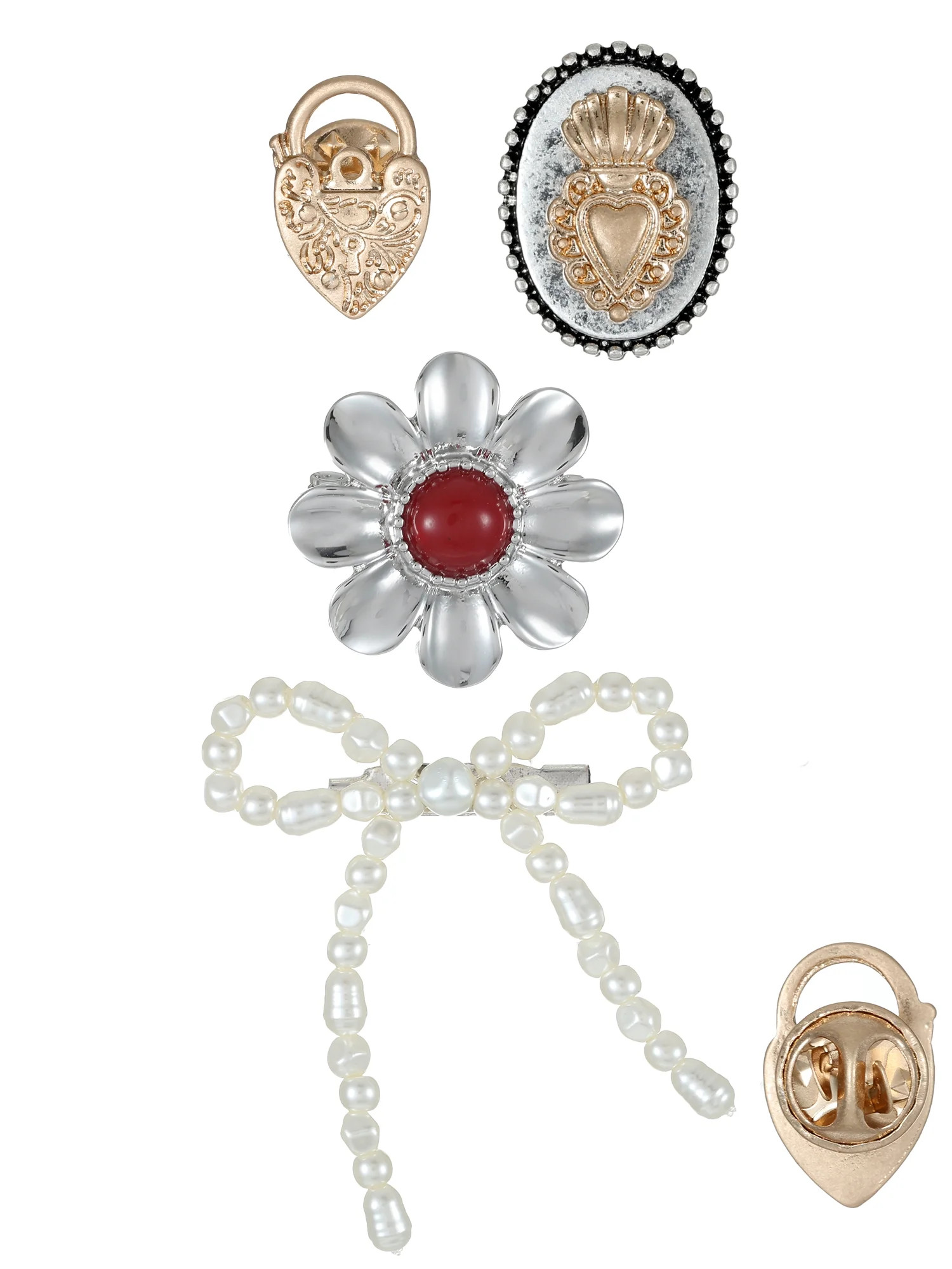 No Boundaries Holiday Gifting Bow Brooch Set | Walmart (US)