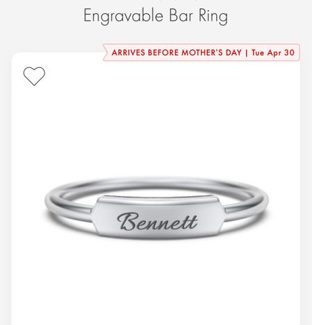 Engraved bar ring, monogrammed ring, personalized ring, Mother’s Day gift, graduation gift 

#LTKfindsunder100 #LTKGiftGuide