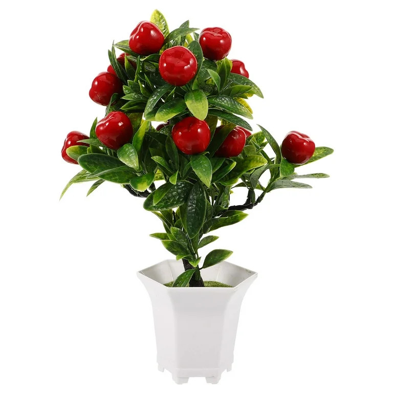 PENIKOKO  Artificial Apple Tree Mini Fruit Decor Indoor Potted Plant Decoration | Walmart (US)