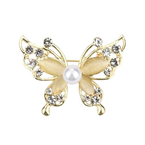 Brooches Pins for Women Vintage Rhinestone Crystal Colorful Butterfly Brooch Women Girls Party Elegant Pins | Amazon (US)